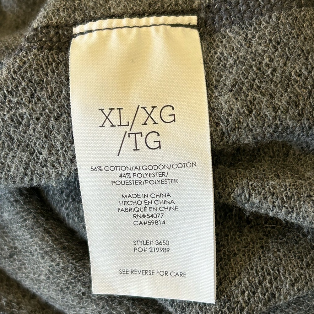 CAbi 3650 Gray Long Sleeve Faux Wrap Pull On Sweatshirt Dress - Picture 7 of 7
